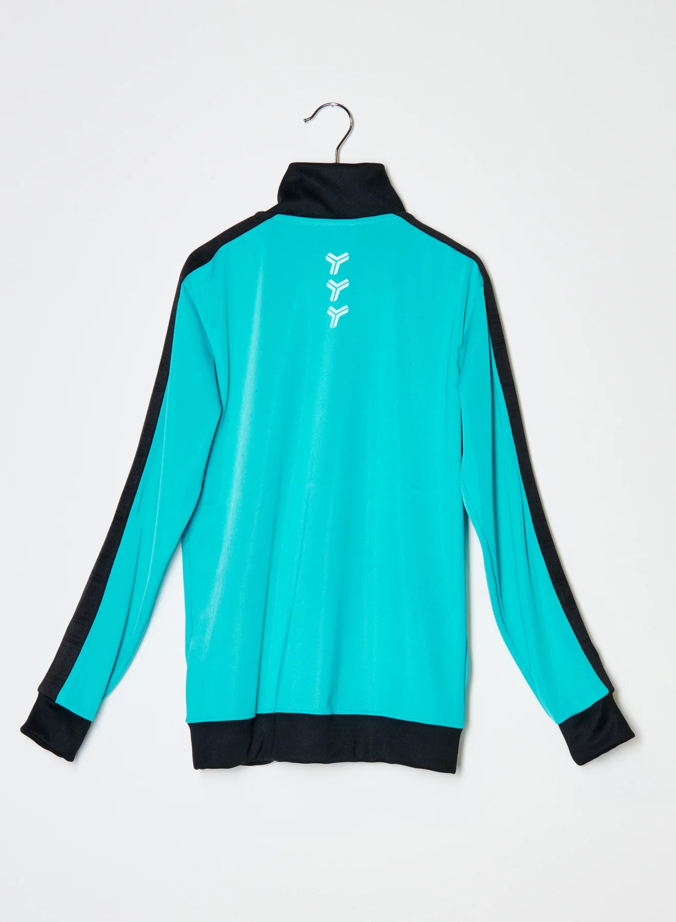 Felpa in acetato JOHN RICHMOND chiusura zip bande laterali blu bird - immagine 3