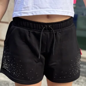 ICON - Short in felpa con pietre bambina