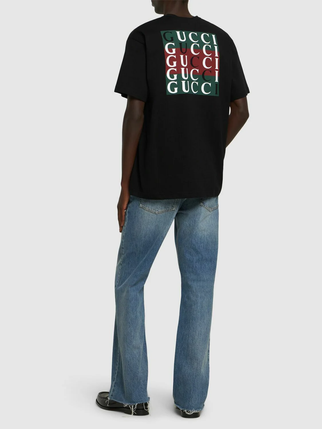 T-shirt GUCCI stampa web GG nera - immagine 4