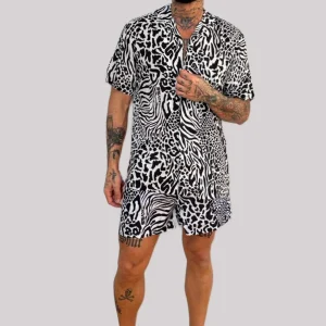 Completo mare 4GIVENESS camicia + boxer zebrato