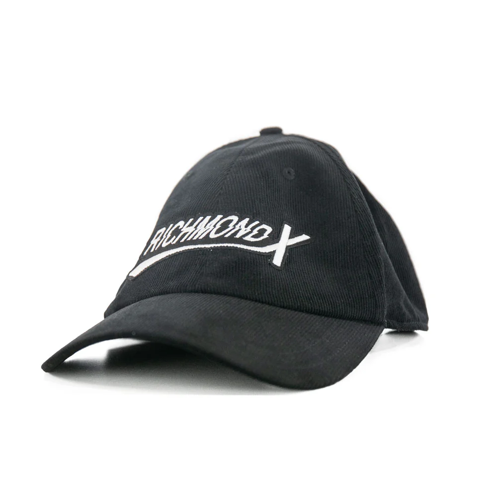 Cappello visiera RICHMOND X in velluto logo ricamato nero