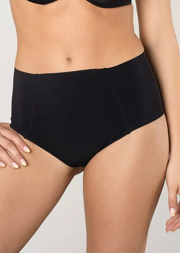 1007-1849 Guaina microfibra doppiata, taglio vivo, con tassello in cotone