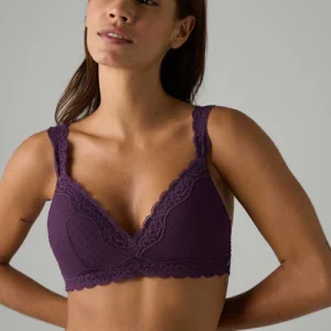 Reggiseno imbottito senza ferretto a triangolo viola