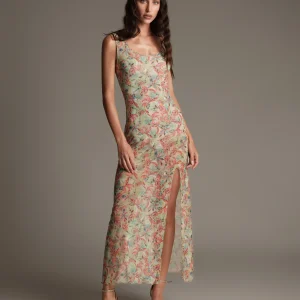 Abito lungo stampa tropicacana