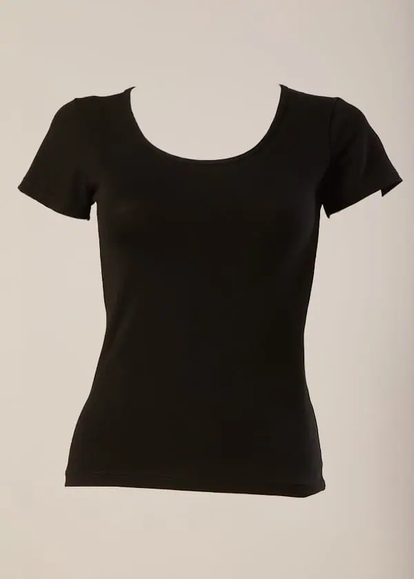 1111-6109 Maglia donna manica corta in cotone/modal - immagine 4