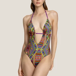 4GIVENESS - Monokini MASAI con scollo profondo donna
