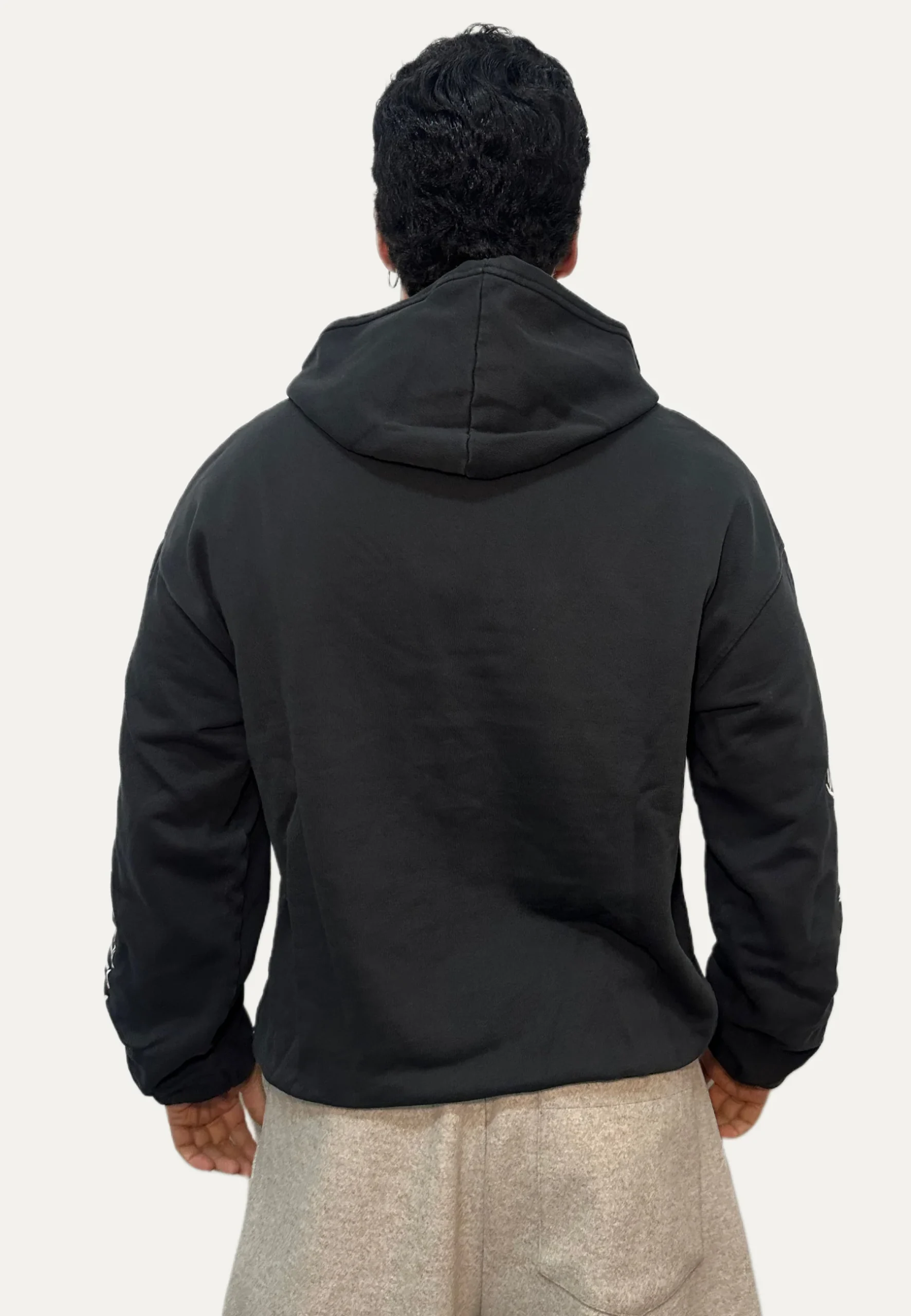 Felpa DISCLAIMER con cappuccio boxy fit antracite - immagine 4