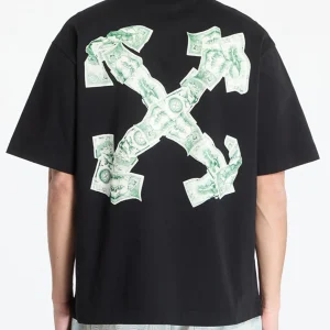 T-shirt OFF-WHITE con stampa Cash Arrow Skate nera