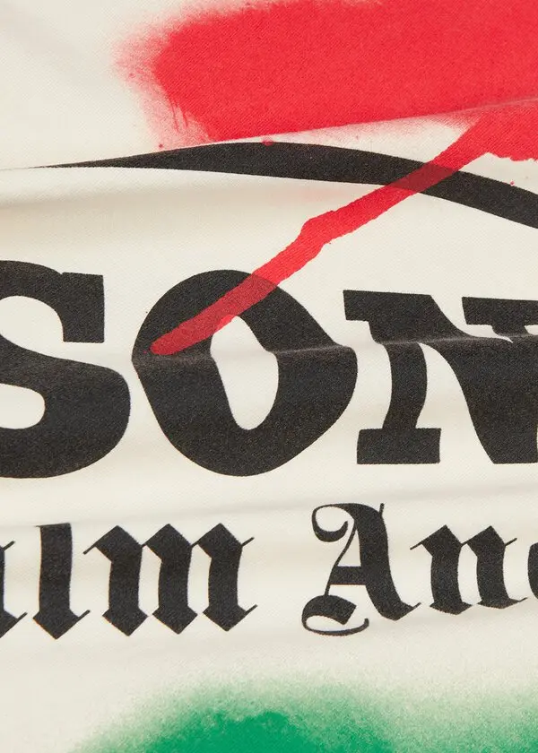 T-shirt PALM ANGELS x MISSONI printed oversize bianca - immagine 5