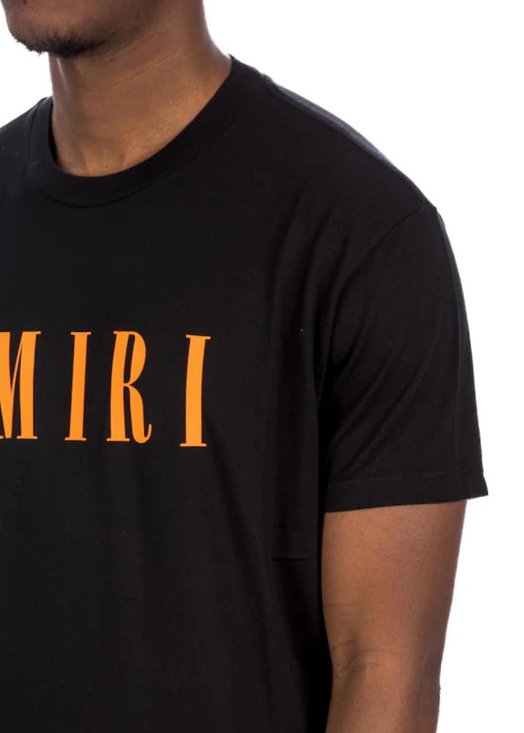 T-shirt AMIRI logo Core arancione nera - immagine 4
