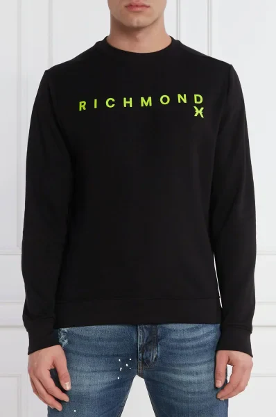 Felpa RICHMOND X stampa logo nero/giallo fluo - immagine 2