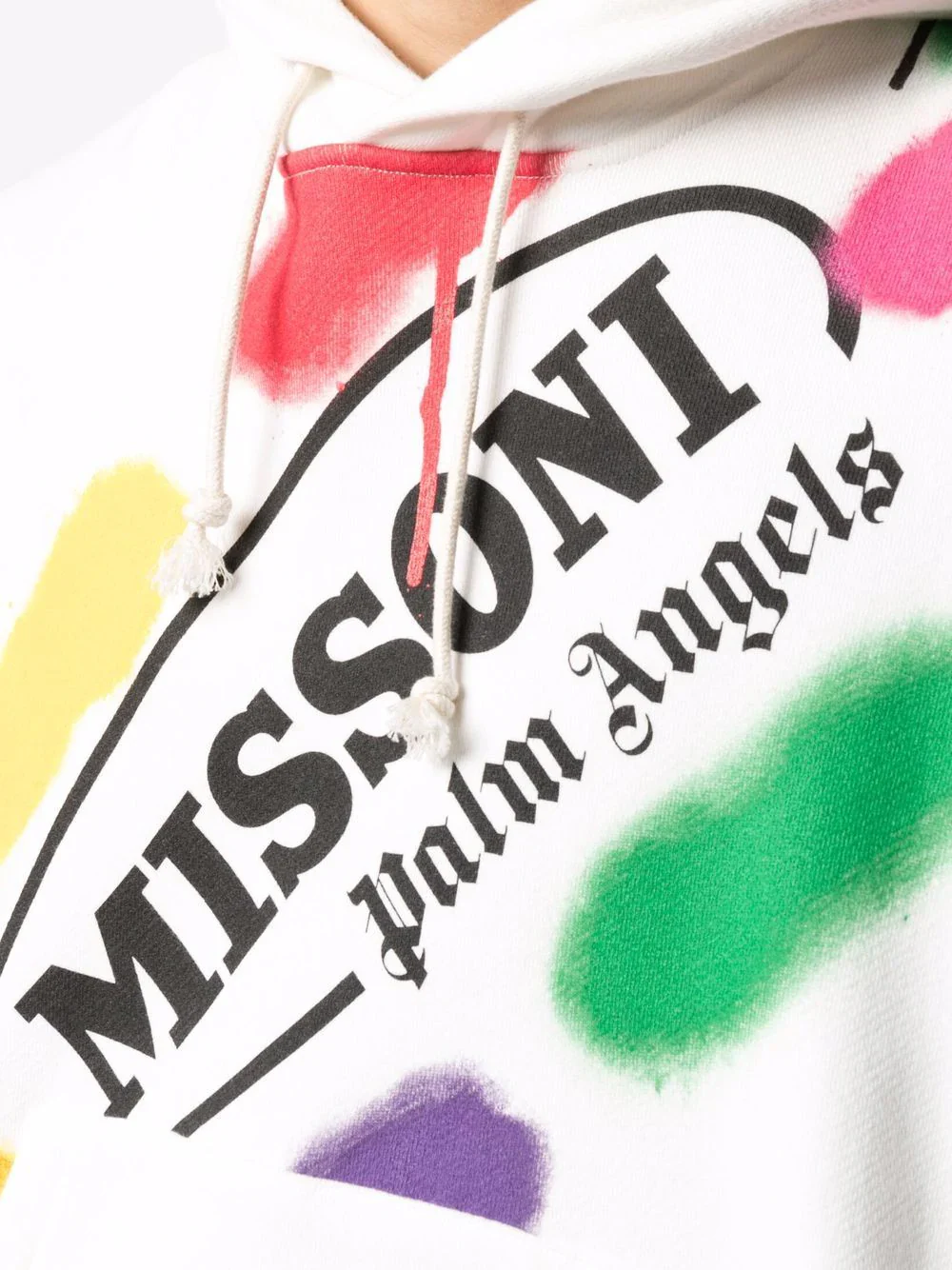 Felpa PALM ANGELS x MISSONI printed oversize bianca - immagine 5
