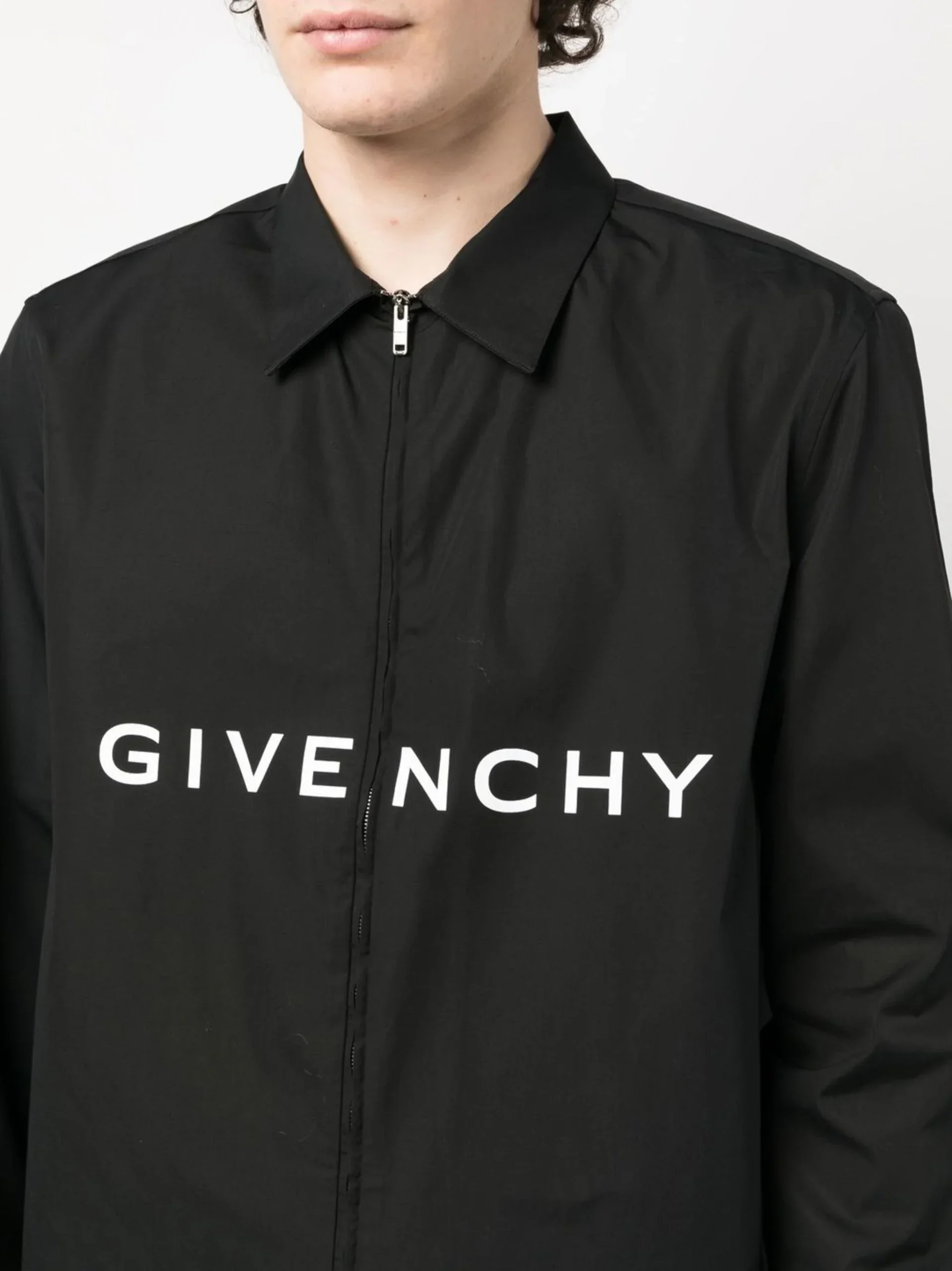 Camicia GIVENCHY in popeline con zip stampa nera - immagine 5
