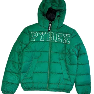 Piumino uomo PYREX con cappuccio stampa verdone