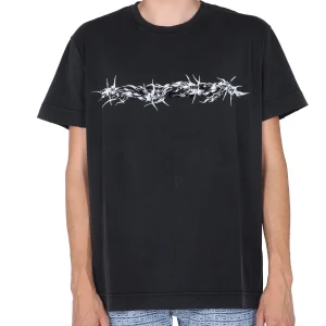 T-shirt GIVENCHY logo ricamato Barbed oversized fit nera