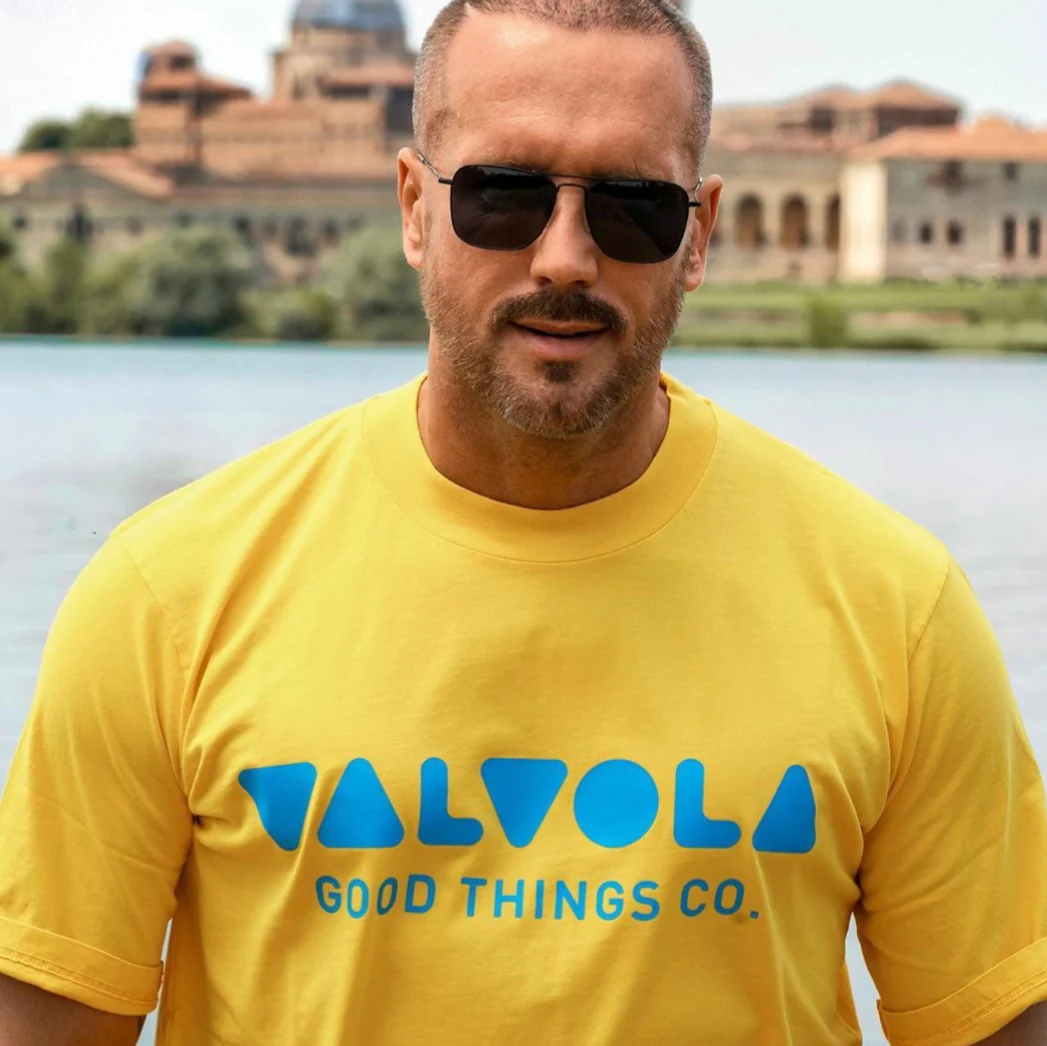 T-Shirt VALVOLA Gialla/Azzurra