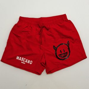 Costume MASCARO Maison Devil boxer medio stampa nero | rosso