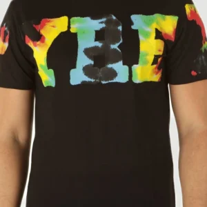 T-shirt PYREX stampa rainbow/nero