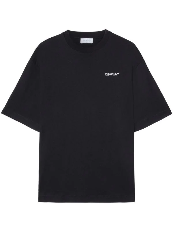 T-shirt OFF-WHITE con ricamo Arrow Tattoo Skate oversize nera - immagine 5