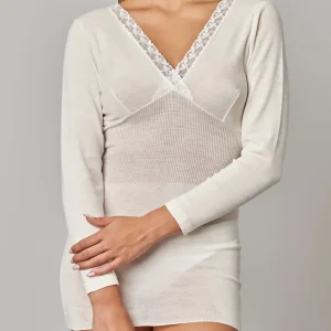 221 – 423 Maglia donna manica lunga forma seno