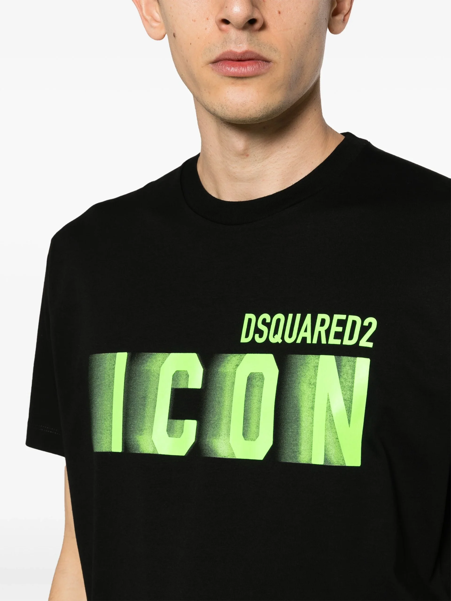 T-shirt DSQUARED2 stampa logo Icon Blur nera - immagine 4