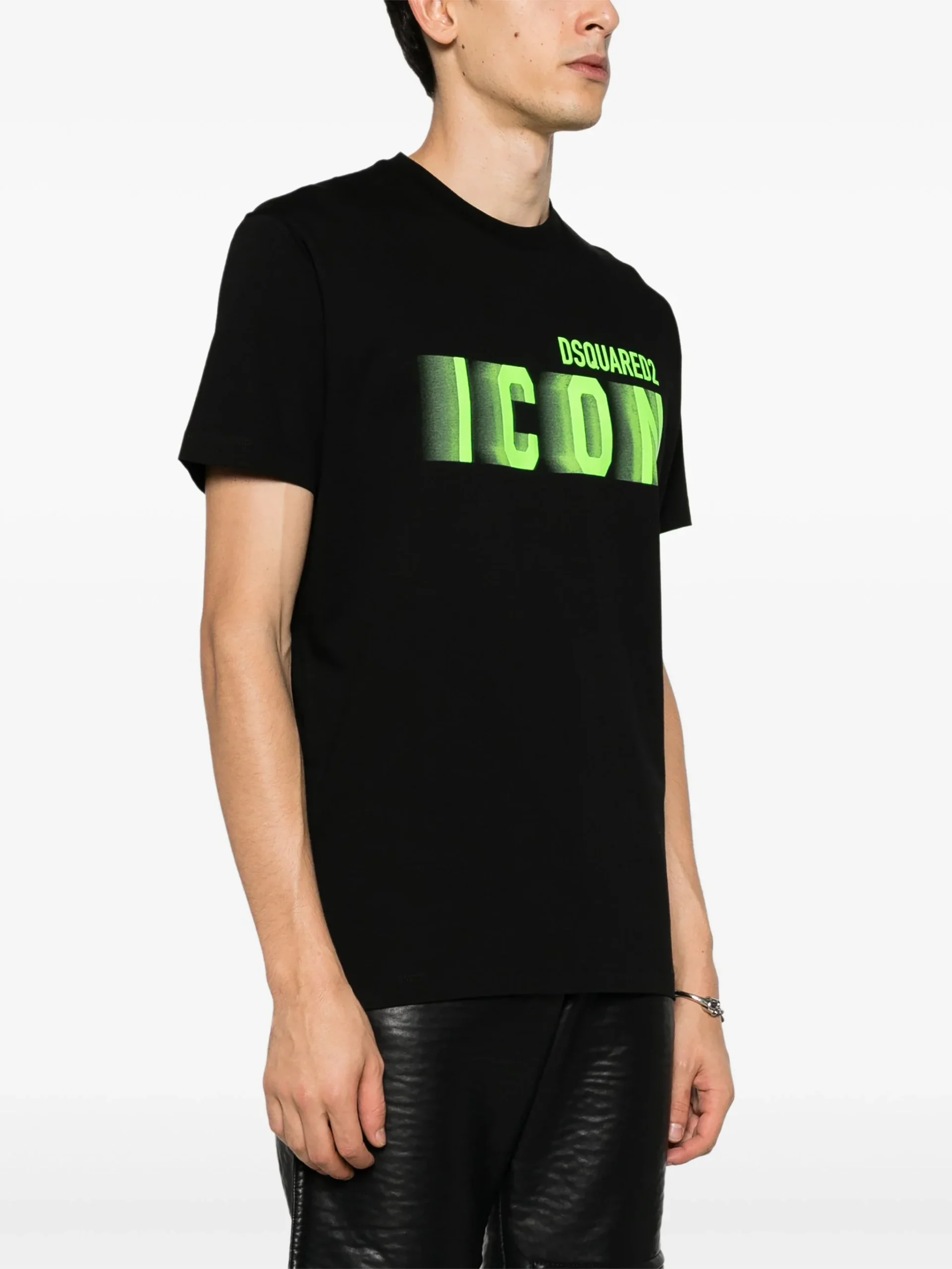 T-shirt DSQUARED2 stampa logo Icon Blur nera - immagine 6