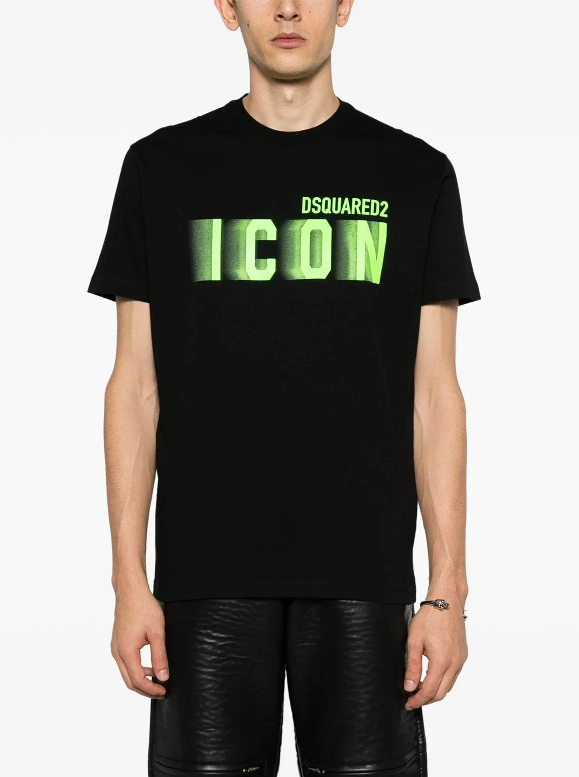 T-shirt DSQUARED2 stampa logo Icon Blur nera - immagine 3