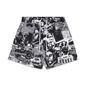 Costume boxer PROPAGANDA Mugshot swim trunks nero/bianco