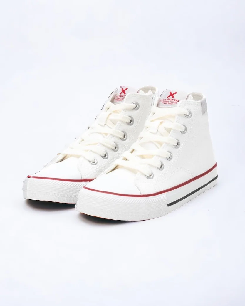 XTI - MEMORY FOAM - Sneakers alta bianca in tela bambino/a - immagine 2