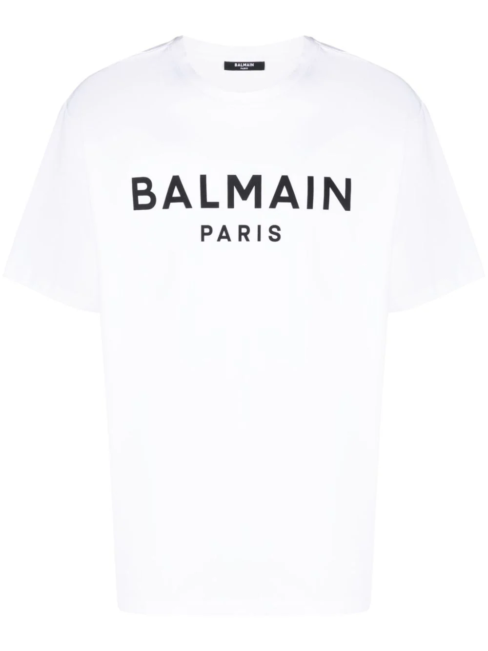 T-shirt BALMAIN stampa logo bianca