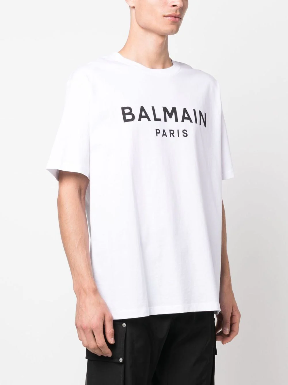 T-shirt BALMAIN stampa logo bianca - immagine 3
