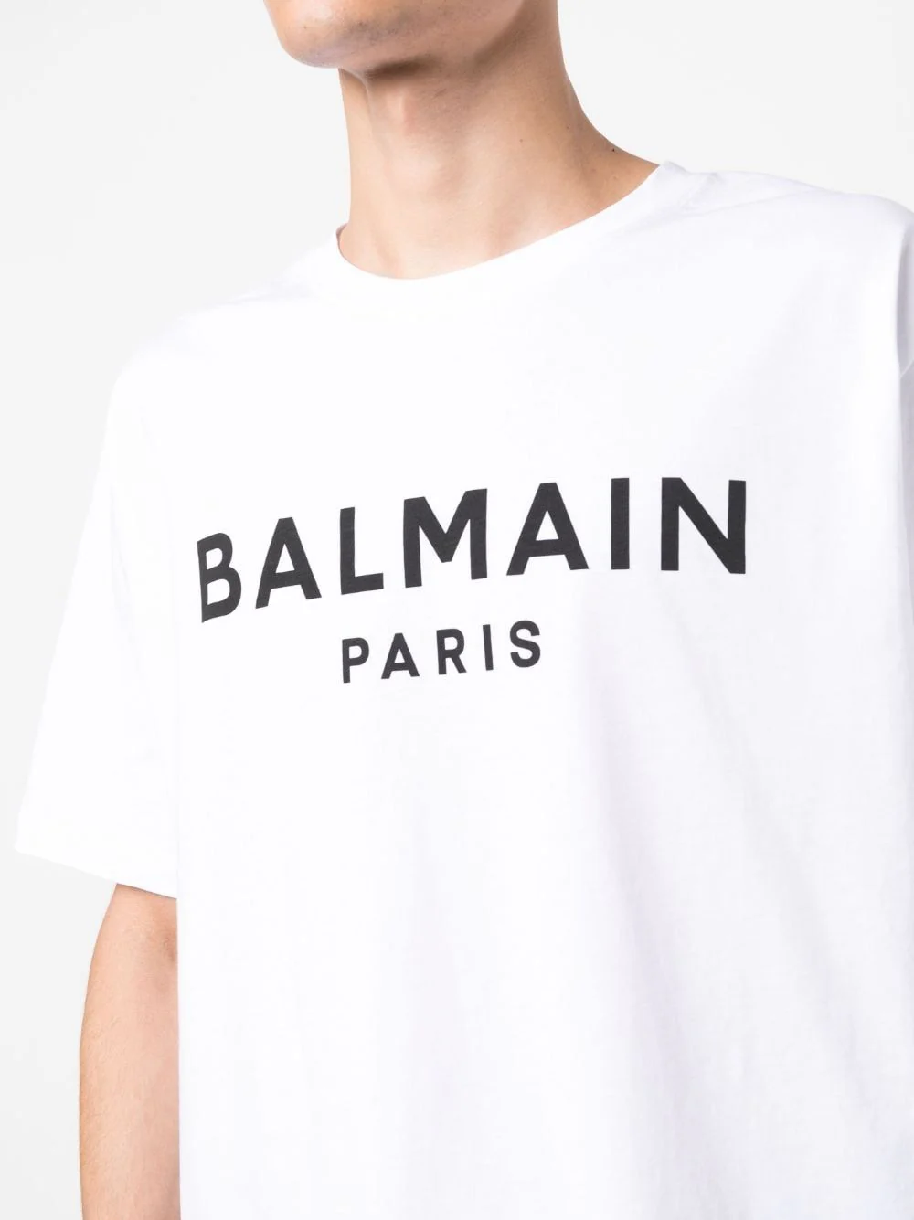 T-shirt BALMAIN stampa logo bianca - immagine 4