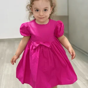 JANICE - Vestito fucsia bambina