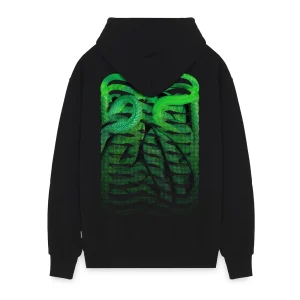 Felpa PROPAGANDA cappuccio Ribs Snake nera