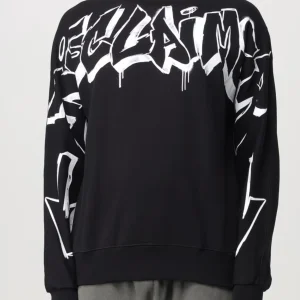 Felpa DISCLAIMER con stampa logo nera