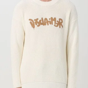 Maglia DISCLAIMER in tricot con stampa latte