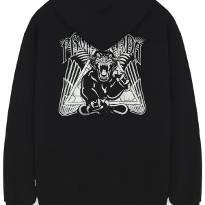 Felpa PROPAGANDA cappuccio Triangle Panther nera