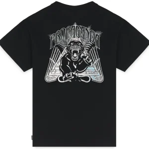 T-shirt PROPAGANDA stampa Triangle Panther nera