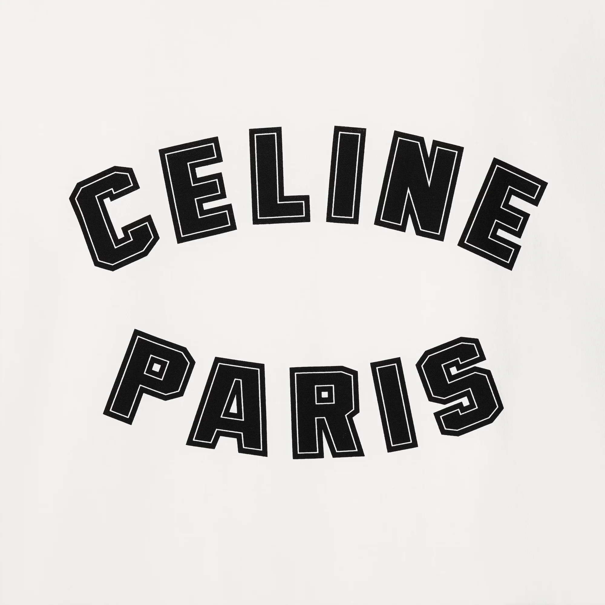 T-shirt CELINE stampa logo Paris bianca - immagine 5