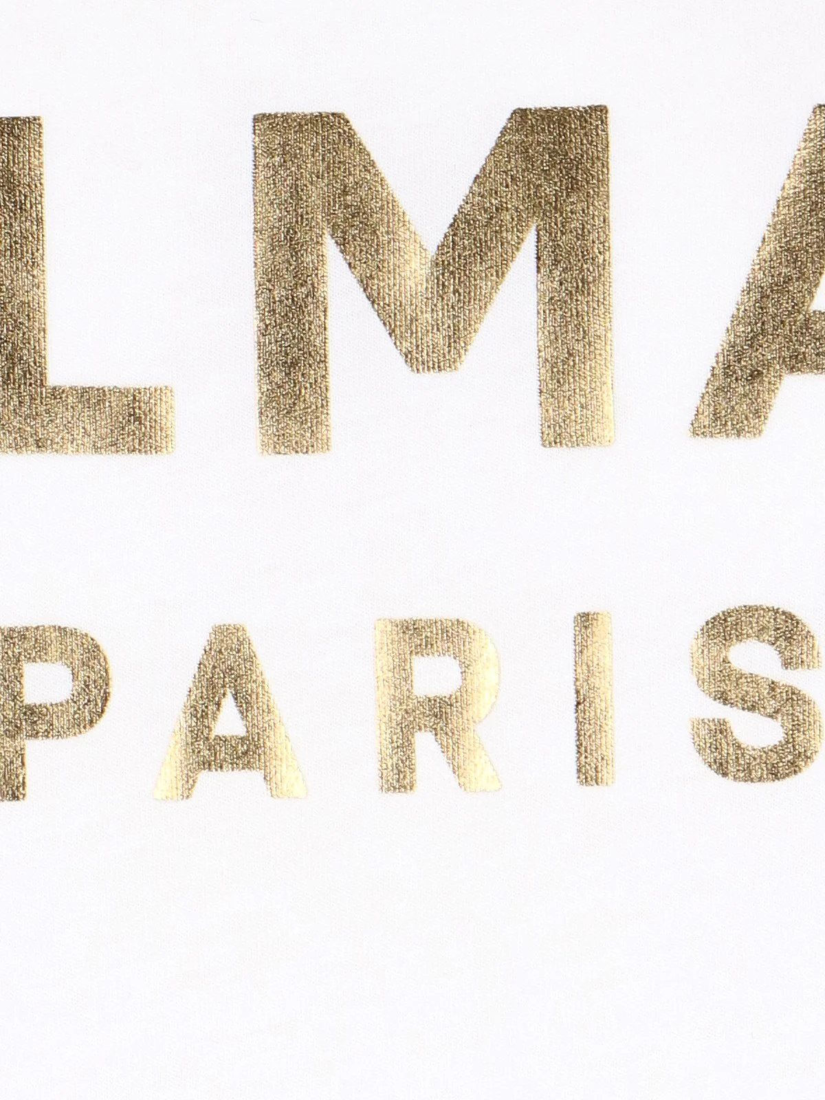 T-shirt BALMAIN stampa logo oro bianca - immagine 9