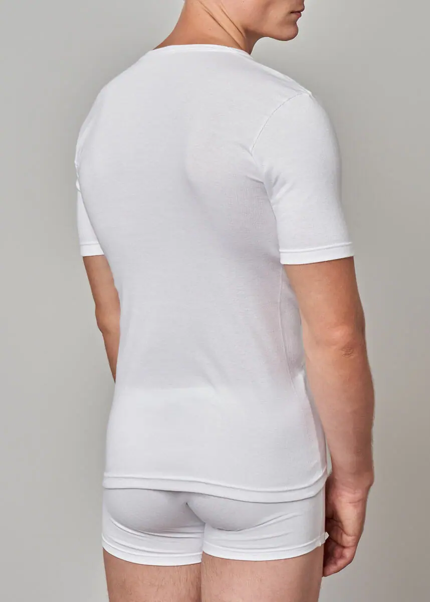 317- GEORGES Maglia uomo manica corta scollo V - immagine 4