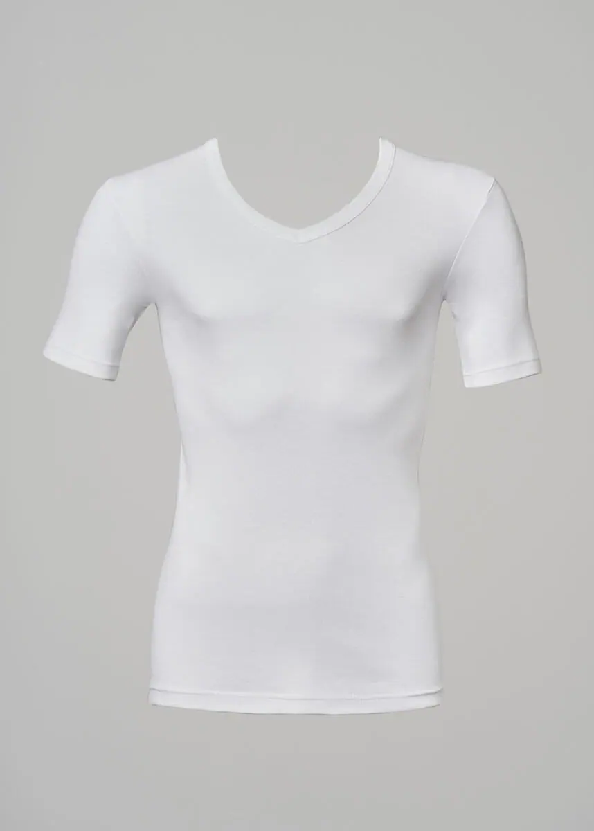 317- GEORGES Maglia uomo manica corta scollo V - immagine 7