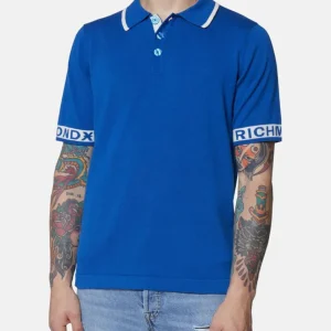 Maglia Polo JOHN RICHMOND X logo bianco blue