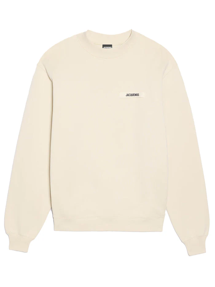 Felpa JACQUEMUS logo gros grain beige