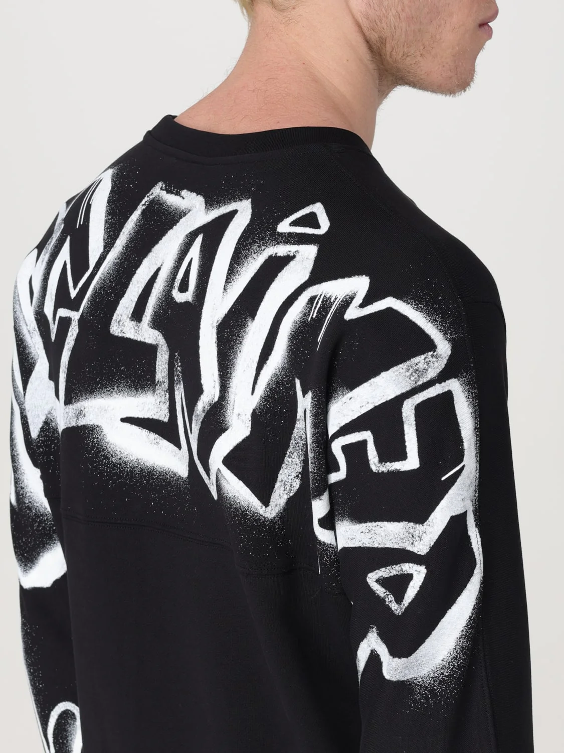 Felpa DISCLAIMER stampa logo sul retro nera - immagine 4