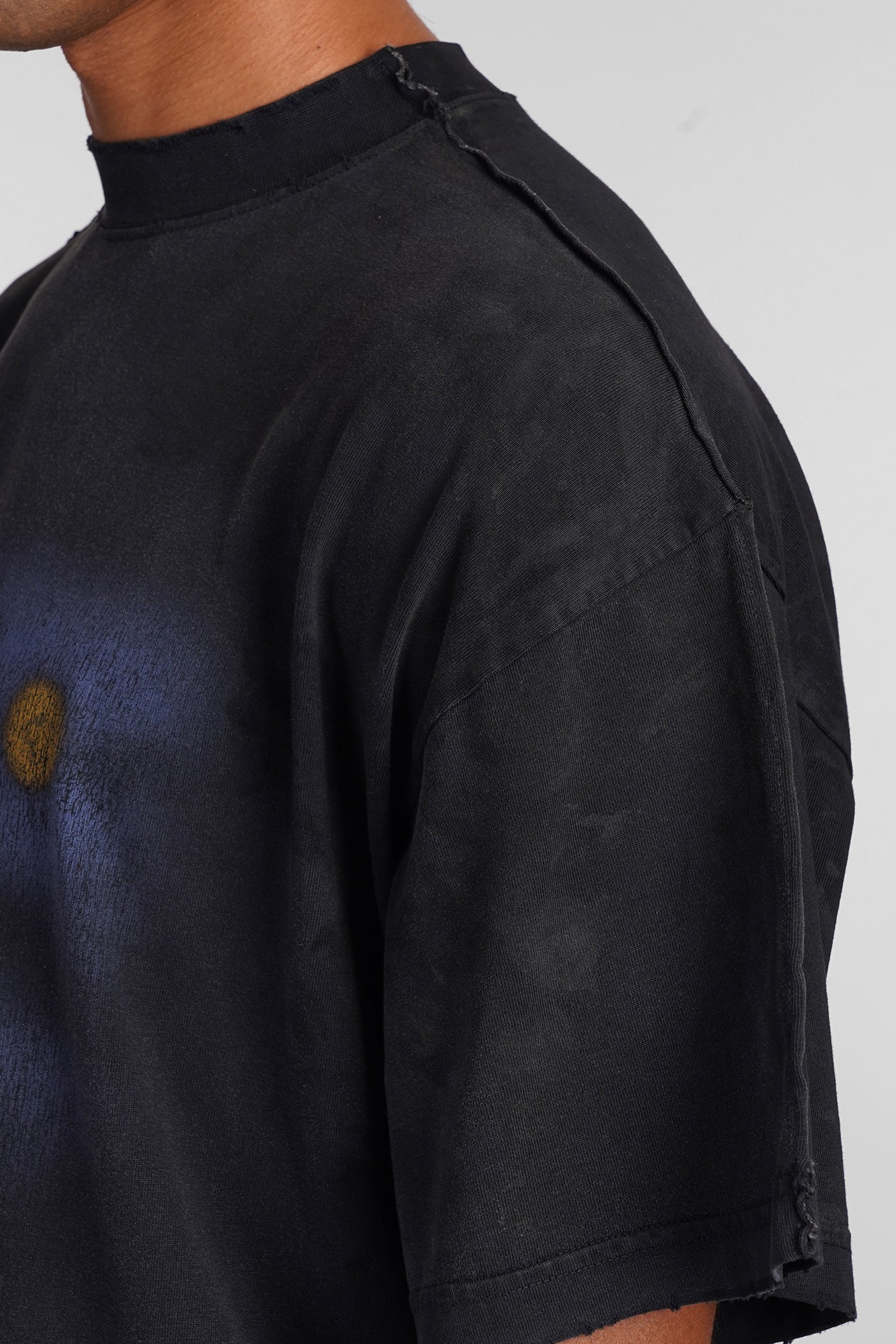 T-shirt BALENCIAGA oversize fit Paris Moon vintage nera - immagine 4