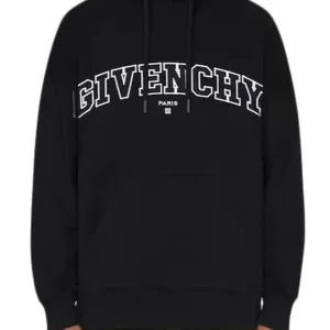 Felpa GIVENCHY con logo college nera