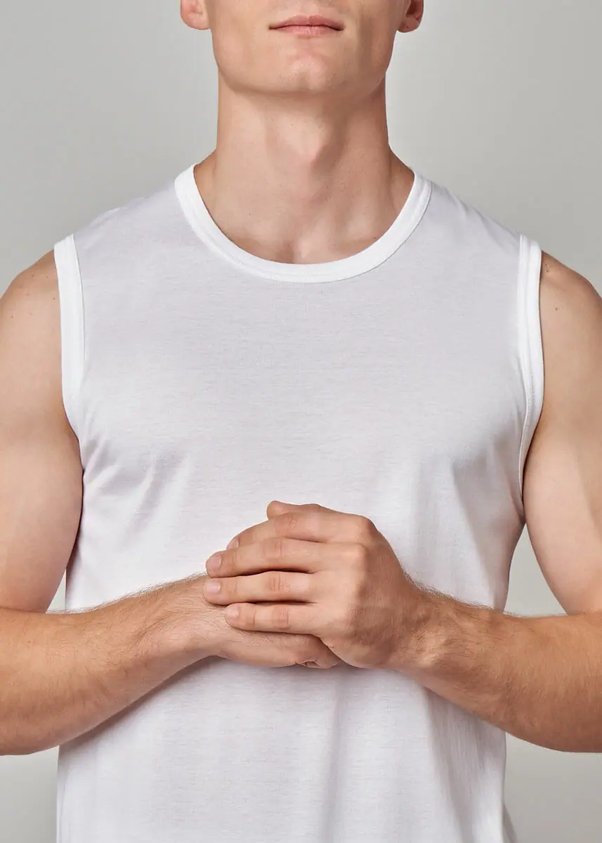 511-261 Maglia uomo smanicato girocollo - immagine 3