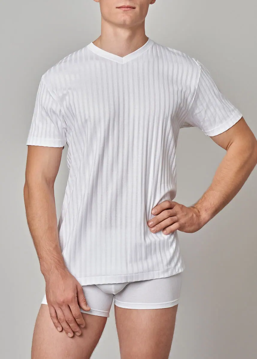 513-281 Maglia uomo manica corta scollo V - immagine 4