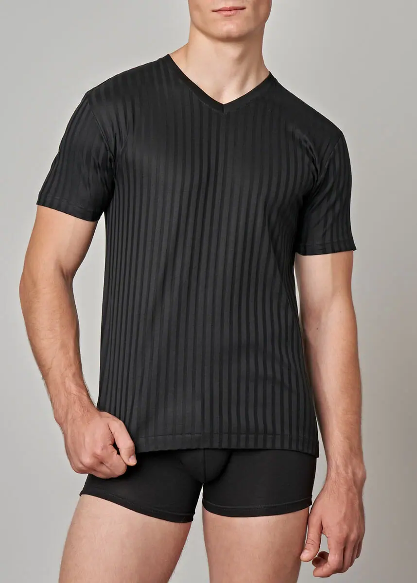 513-281 Maglia uomo manica corta scollo V - immagine 2